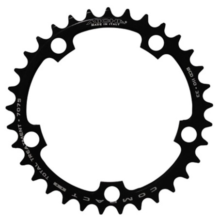 PLATEAU ROUTE 5BRA D.110 MICHE 33DTS INTERIEUR TYPE SHIMANO ET CAMPA ALU NOIR 9-10V.