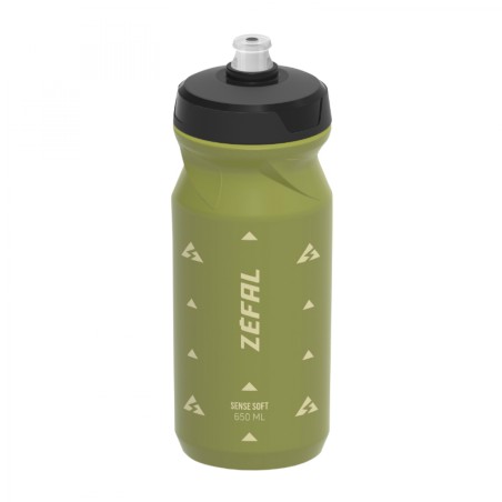 Bidon Zefal sense soft 65 vert olive 600ml (bouchon visser et tetine etanche)  (hauteur 193mm - poids 77g)