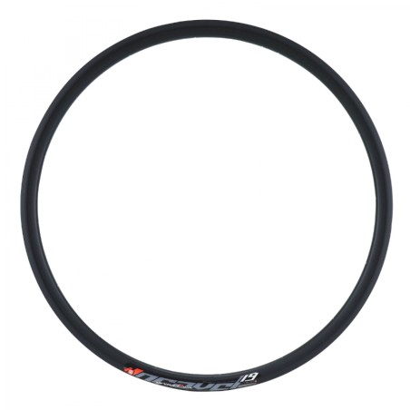 Jante route 700 gravel 19c noir 32t. disc tubeless ready double paroi profil 28mm