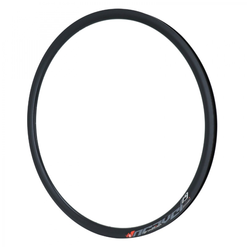 Jante route 700 gravel noir 36t. disc tubeless ready double paroi profil 28mm - 622x19c