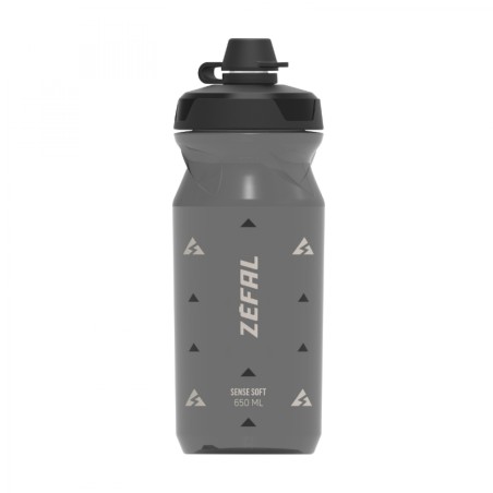 Bidon Zefal sense soft 65 no-mud noir fume 650ml (bouchon securite anti-goutte)