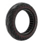 PNEU TROTTINETTE 10 X 2.50  NOIR POINT ROUGE - PNEU PLEIN (NINEBOT MAX G30 SERIES) ( pour jante largeur 44mm, diamètre inter