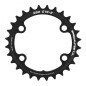 PLATEAU GRAVEL 4BRA D.80 POUR SHIMANO GRX DOUBLE TA X80 28DTS INTERIEUR COMPATIBLE RX600-RX810 NOIR 10-11V.