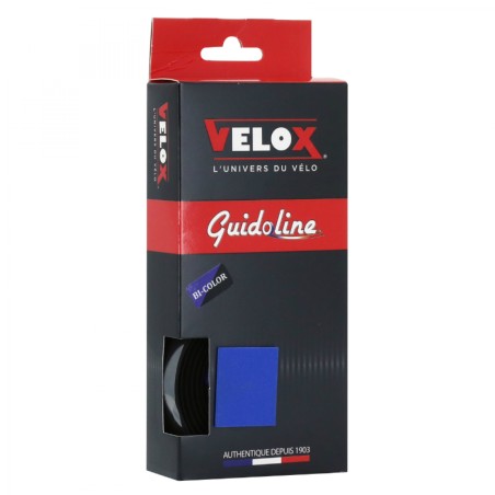 Ruban de guidon Velox maxi cork bicolor noir-bleu