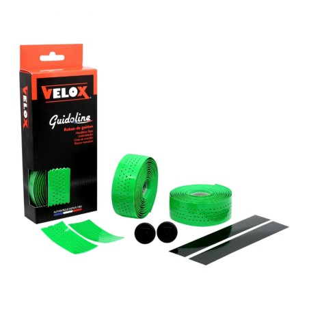 Ruban de guidon Velox gloss perfore vert brillant