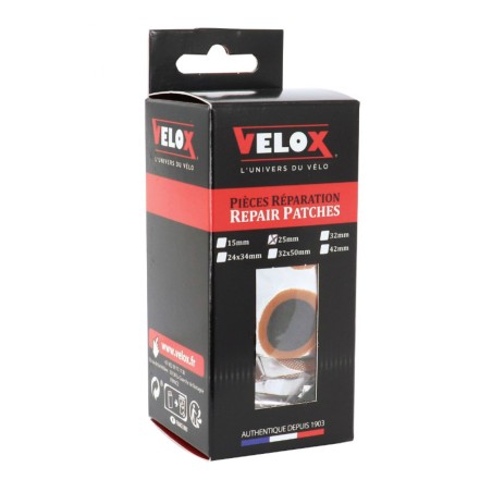 PATCH REPARATION DE PNEU ROUTE-CITY-VTT VELOX 25mm (VENDU PAR 100)