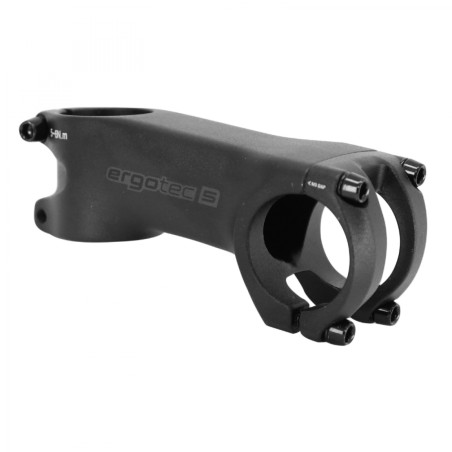 POTENCE VTT GRAVEL ERGOTEC HAKE ALU NOIR FIX CINTRE 31.8mm L 80mm POUR FOURCHE 1"1-8 (HOMOLOGUE NIVEAU 6)