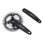 PEDALIER VTT P2R 7-8V. ALU NOIR 170mm 42-34-24 AVEC PARE-CHAINE (BOITIER 119mm)