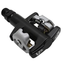 PEDALE VTT AUTOMATIQUE NEWTON A BILLES TYPE SPD ALU NOIR AVEC CALES (PAIRE)
