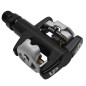 PEDALE VTT AUTOMATIQUE NEWTON A BILLES TYPE SPD ALU NOIR AVEC CALES (PAIRE)