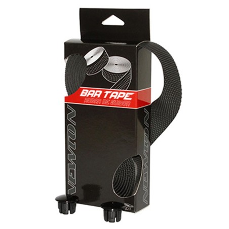 Ruban de guidon Newton porotex anti-transpiration noir avec bouchons