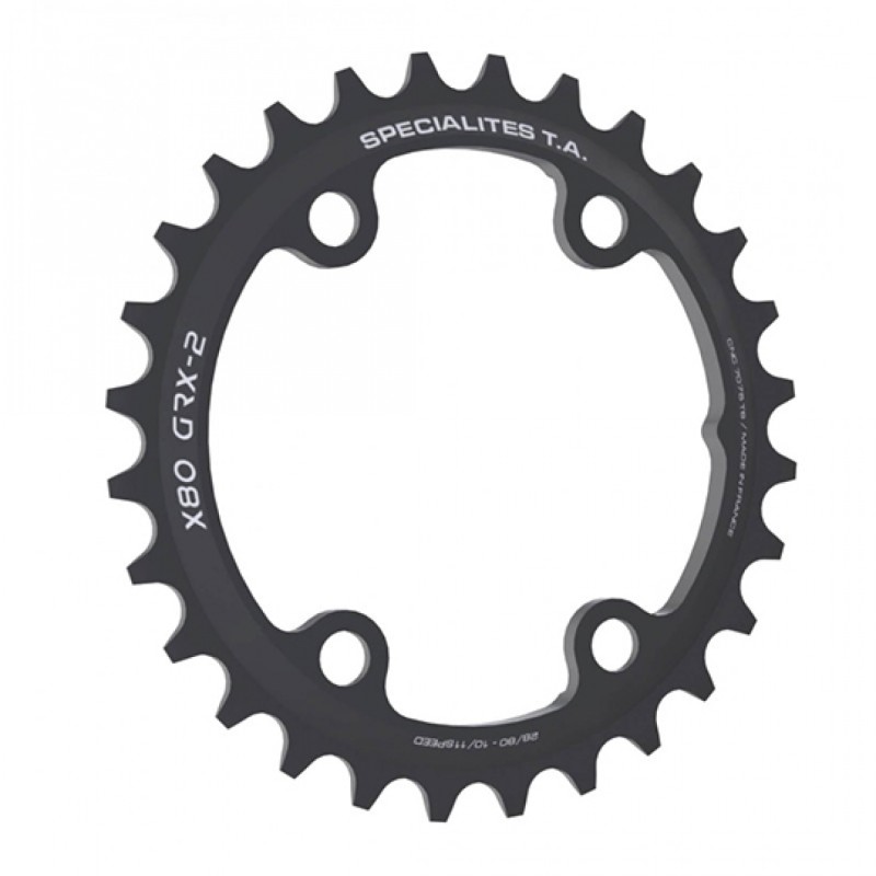 PLATEAU GRAVEL DOUBLE DIAM 80 INTER 32DTS NOIR X80 GRX600/810 (COMP.SHIM. 4 BRAN.) TA
