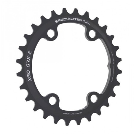 PLATEAU GRAVEL DOUBLE DIAM 80 INTER 32DTS NOIR X80 GRX600/810 (COMP.SHIM. 4 BRAN.) TA