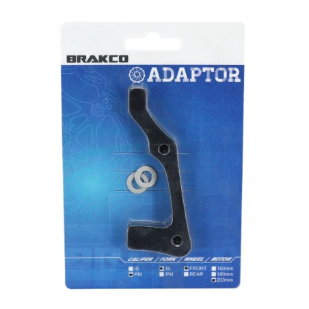 ADAPTATEUR FREIN A DISQUE VTT AVANT BRAKCO DISQUE 203mm ETRIER POST-MOUNT SUR FOURCHE INTERNATIONAL