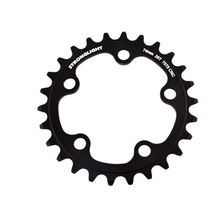 PLATEAU ROUTE DIAM 74 INTER 26DTS NOIR ALU 7075TRIPLE(COMP.SHIMANO/CAMPA)STRONG8/9/10V 5BR
