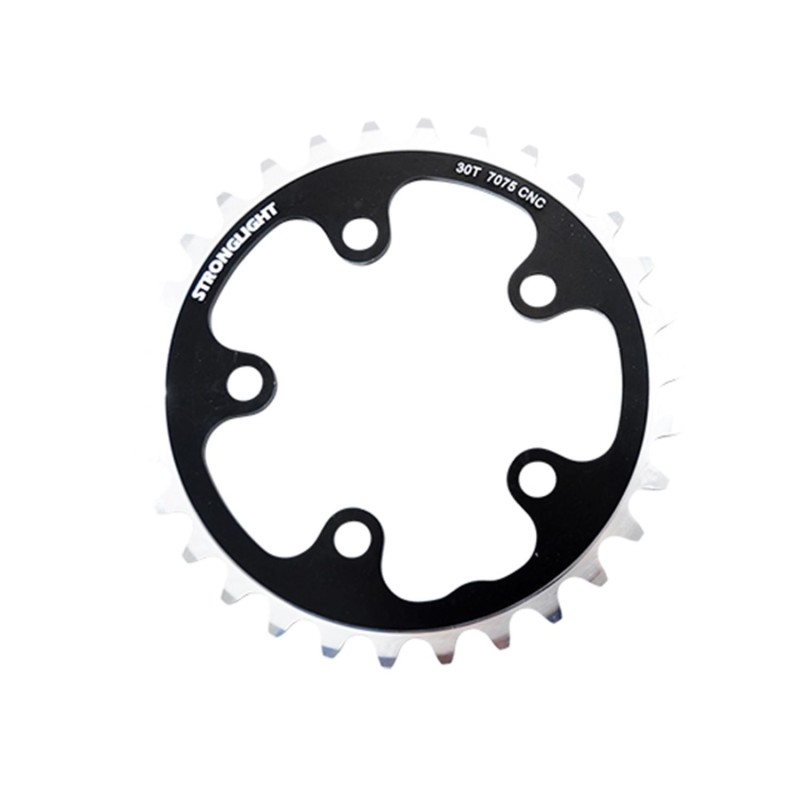 PLATEAU ROUTE DIAM 74 INTER 30DTS NOIR ALU 7075(COMP.SHIMANO/CAMPA)STRONG 8/9/10V.5BRANCHE