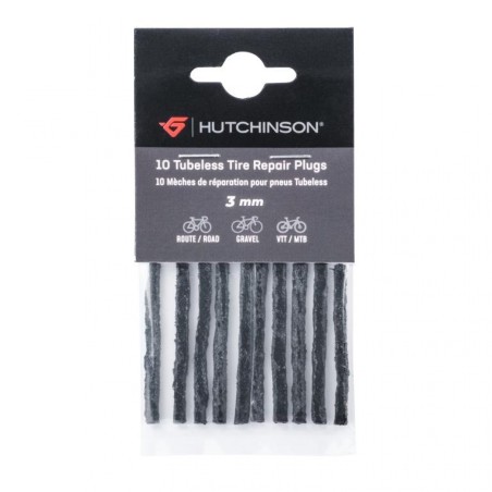 MÃ¨ches Hutchinson Tubeless pour Reparation de Pneus VTT, DiamÃ¨tre 3.0mm