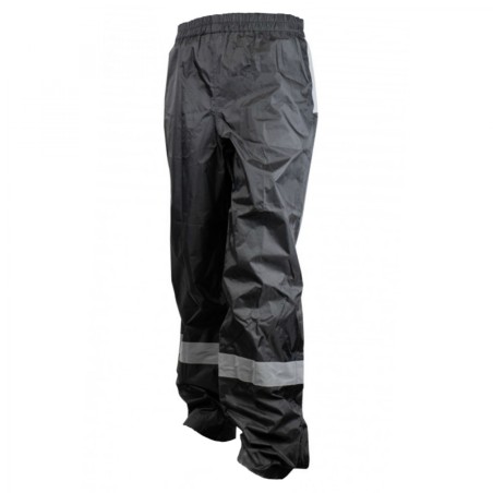 PANTALON DE PLUIE WATERPROOF NOIR AVEC REFLECTEUR TAILLE  M (HOMOLOGUE CE) -TAILLE 1.68 à 1.78m
