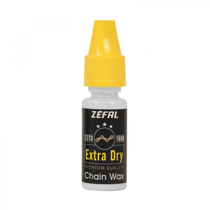 LUBRIFIANT VELO CHAINE ET DERAILLEUR ZEFAL DRY WAX POUR CONDITION SECHE OU POUSSIEREUSE (BURETTE 10ml) - IDEAL POUR EMMENER