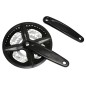 PEDALIER VTT P2R 9V. ALU NOIR BLACK-X 170mm 48-38-28 (BOITIER 110mm) AVEC PARE CHAINE