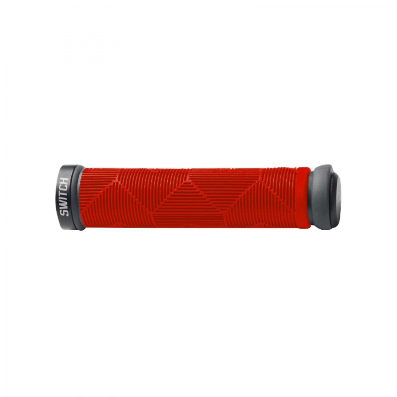 POIGNEE CITY-VTT SWITCH KALEIDO AVEC LOCK-ON ROUGE (PAIRE)
