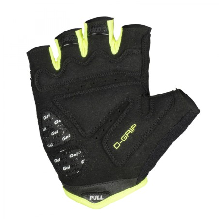 GANTS VELO COURT GIST D-GRIP GEL ETE JAUNE FLUO XL (PAIRE SUR CARTE) AVEC VELCRO  -5511