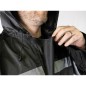 PONCHO ANTI PLUIE ADULTE P2R M NOIR WATERPROOF AVEC CAPUCHE - TAILLE 1.68 à 1.78m