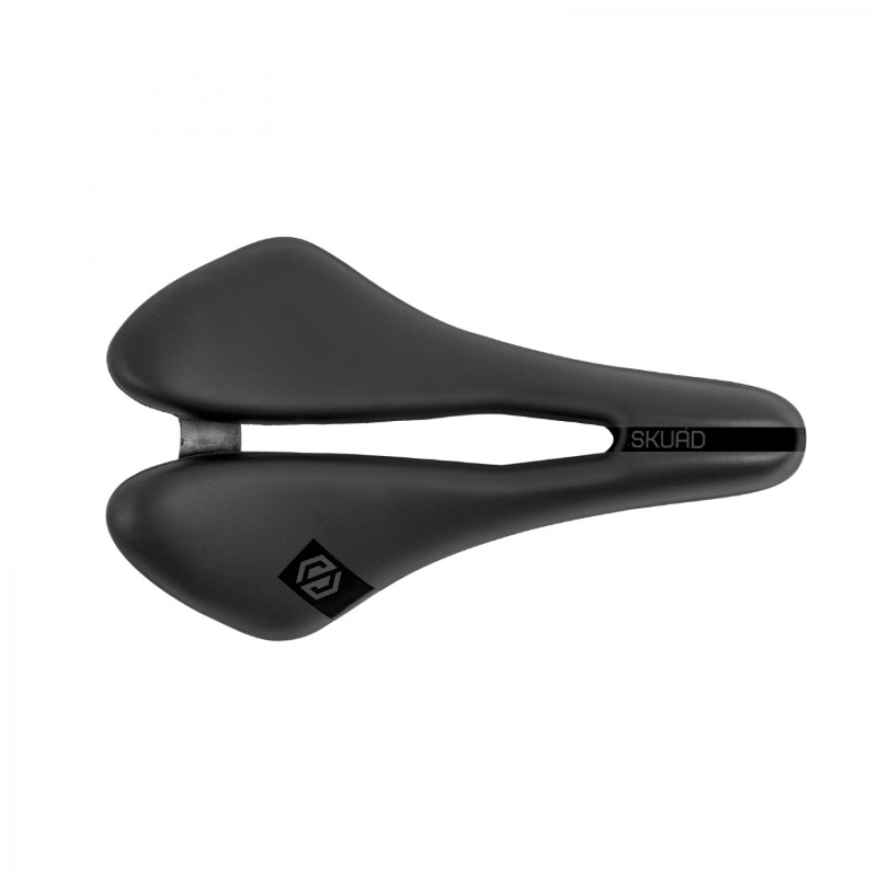 SELLE SKUAD ROUTE OREGON NOIRE AVEC TROU CENTRAL RAIL METAL 258x153mm