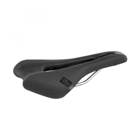 SELLE SKUAD ROUTE OREGON NOIRE AVEC TROU CENTRAL RAIL METAL 258x153mm