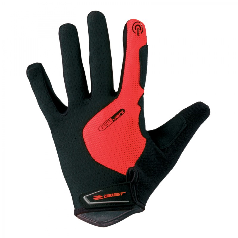 GANTS VELO LONG GIST HERO VTT GEL ROUGE L (PAIRE) TOUCHE ECRAN -5532
