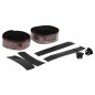 Ruban de guidon - cintre Newton ebon noir degrade rouge avec bouchons (confortable epaisseur 2.6mm)