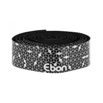 Ruban de guidon - cintre Newton ebon noir degrade blanc avec bouchons (confortable epaisseur 2.6mm)