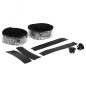 Ruban de guidon - cintre Newton ebon noir degrade blanc avec bouchons (confortable epaisseur 2.6mm)