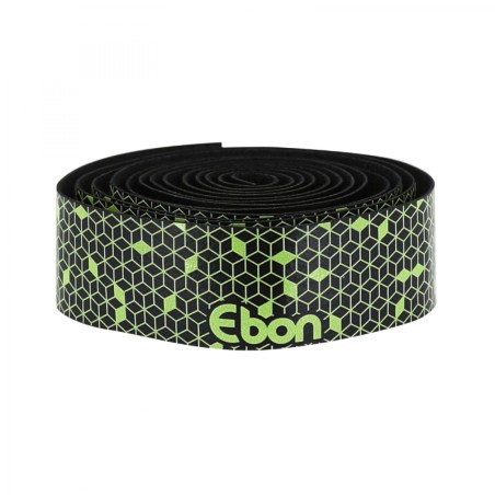 Ruban de guidon - cintre Newton ebon noir degrade vert avec bouchons (confortable epaisseur 2.6mm)