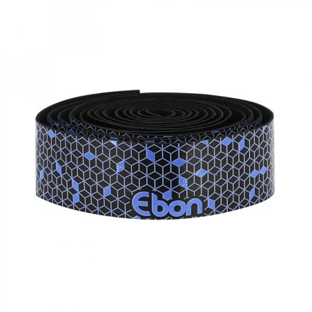 Ruban de guidon - cintre Newton ebon noir degrade bleu avec bouchons (confortable epaisseur 2.6mm)