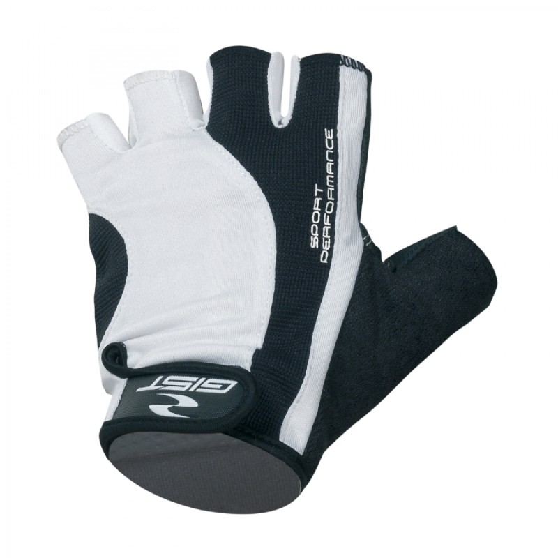 GANTS VELO COURT GIST PRO NOIR-BLANC   S (PAIRE SUR CARTE) AVEC VELCRO  -5515