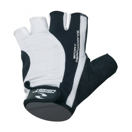 GANTS VELO COURT GIST PRO NOIR-BLANC  M (PAIRE SUR CARTE) AVEC VELCRO  -5515