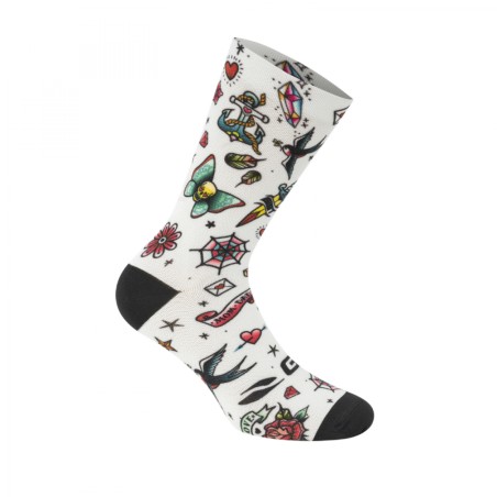 CHAUSSETTES-SOCQUETTES ETE GIST TATOO BLANC 38-42 - HAUTEUR 16CM (PAIRE)   -5863