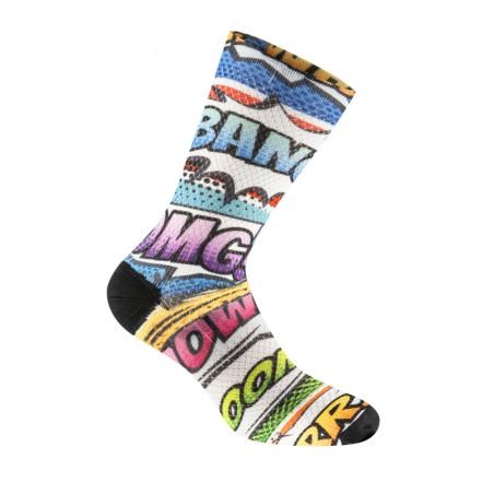 CHAUSSETTES-SOCQUETTES ETE GIST COMICS BANG MULTICOLOR 38-42 - HAUTEUR 16CM (PAIRE)   -5863