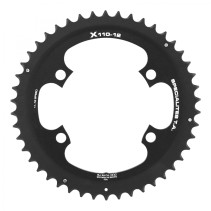 PLATEAU ROUTE 4BRA D.110 POUR SHIMANO ULTEGRA R8100-8170 DURA-ACE R9200-9270 105 R7100 TA X110 39DTS INTERIEUR NOIR 12V.