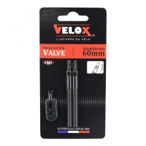PROLONGATEUR DE VALVE PRESTA VELOX 60mm POUR TUBELESS ET TUBETYPE (VENDU A LA PAIRE SUR CARTE)