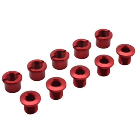 INTRAVIS PEDALIER ALU NEWTON ROUGE DOUBLE PLATEAU (JEU DE 5)