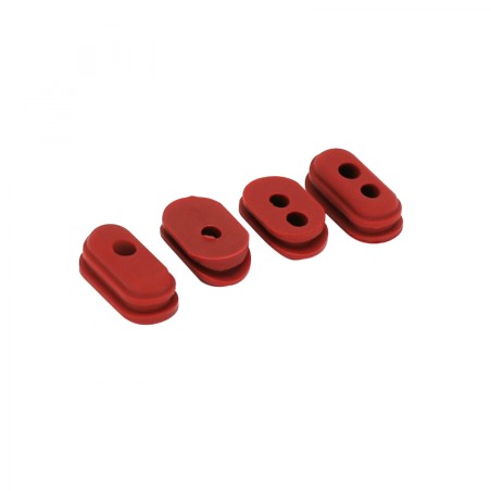 SUPPORT-PASSE CABLE TROTTINETTE POUR XIAOMI M365, ESSENTIAL, 1S, PRO, PRO 2 SILICONE ROUGE (VENDU PAR 4)  -SELECTION P2R-