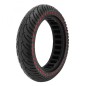 PNEU TROTTINETTE  8.5 X 2.00 NID POINT ROUGE NOIR - PNEU PLEIN (POUR XIAOMI M365 ET AUTRES)