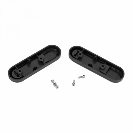 CACHE VIS DE ROUE ARRIERE POUR TROTTINETTE XIAOMI 1S, ESSENTIAL, PRO 2 NOIR (CATADIOPTRE ROUGE) (VENDU PAR 2)   -SELECTION P2R-
