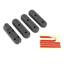 CACHE VIS DE ROUE AVANT ET ARRIERE POUR TROTTINETTE XIAOMI M365, PRO NOIR (CATADIOPTRE ROUGE) (VENDU PAR 4)   -SELECTION P2R-