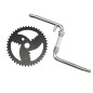 PEDALIER BMX FAUBER MANIVELLES MONOBLOC PLATEAU ACIER 44D. POUR PEDALE FILETAGE 1-2