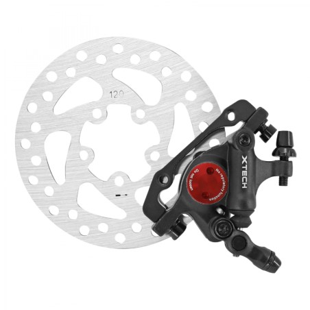 FREIN Xtech POUR TROTTINETTE XIAOMI NOIR (ETRIER, DISQUE ET SUPPORT) (120 mm)  -SELECTION P2R-