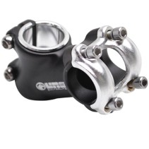 POTENCE ROUTE-VTT UNO ALU NOIR CAPOT ARGENT RELEVE 25° 25,4 L 60mm POUR POTENCE 1" ET  1" 1-8