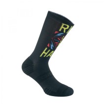 CHAUSSETTES-SOCQUETTES ETE GIST NOIR RIDE HARD NOIR ET DESIGN MUTICOLOR 38-42 ECOLOGIQUE - HAUTEUR 22 cm   (PAIRE)  -5868